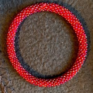 Red bead bracelet, smaller wrist